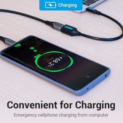 Adaptador usb 3.1 tipo-c vention ccvbb/ usb tipo-c macho - usb hembra