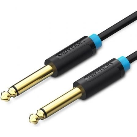 Cable mono vention baabh/ jack 6.5 macho - jack 6.5 macho/ 2m/ negro