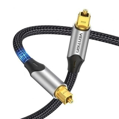 Cable de audio de fibra óptica vention bavhi/ 3m/ gris