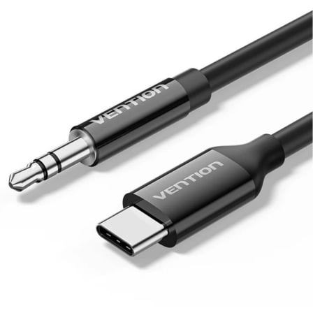 Cable conversor audio vention bifbg/ usb tipo-c macho - jack 3.5 macho/ 1.5m/ gris