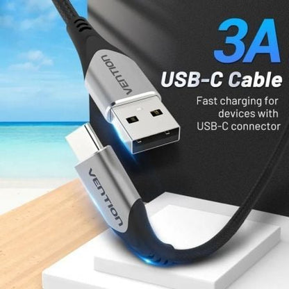 Cable usb 2.0 tipo-c vention codhd/ usb tipo-c macho - usb macho/ 480mbps/ 50cm/ gris