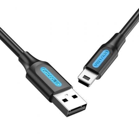 Cable usb 2.0 vention combd/ usb macho - miniusb macho/ 480mbps/ 50cm/ negro