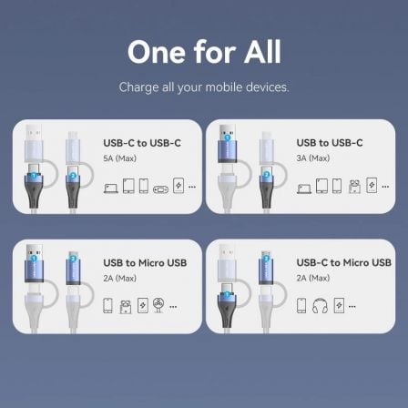 Cable usb 2.0 tipo-c vention ctllf/ usb tipo-c macho - usb macho/ microusb macho - usb tipo-c macho/ hasta 100w/ 480mbps/ 1m/