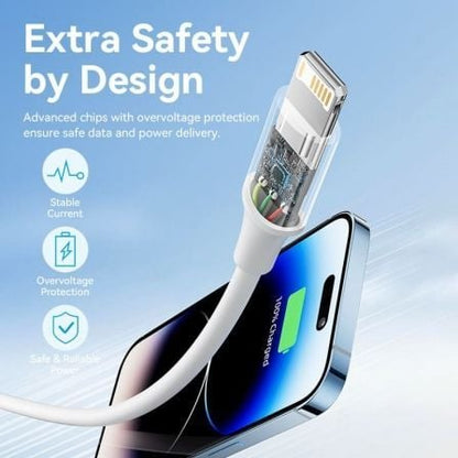 Cable usb 2.0 lightning vention laiwf/ usb macho - lightning macho/ 480mbps/ 1m/ blanco