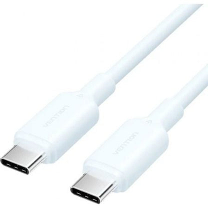 Cable usb 2.0 tipo-c 3a vention trcsf/ usb tipo-c macho - usb tipo-c macho/ hasta 60w/ 480mbps/ 1m/ azul