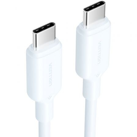 Cable usb 2.0 tipo-c 3a vention trcsf/ usb tipo-c macho - usb tipo-c macho/ hasta 60w/ 480mbps/ 1m/ azul