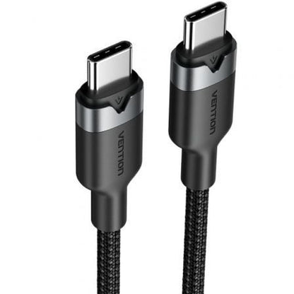 Cable usb 2.0 tipo-c 3a vention trdbf/ usb tipo-c macho - usb tipo-c macho/ hasta 60w/ 480mbps/ 1m/ negro
