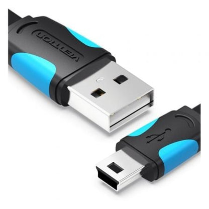 Cable usb 2.0 vention vas-a14-b050/ miniusb macho - usb macho/ 480mbps/ 50cm/ azul y negro