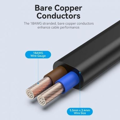 Cable alimentación forma 8 vention zclbac/ cee7/16 macho - c7 hembra/ 1.8m