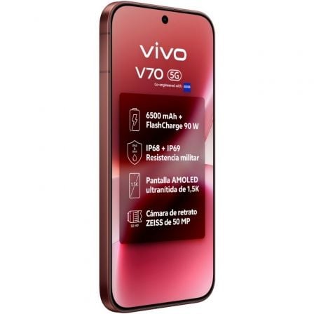 Smartphone Vivo V70 8GB/ 512GB/ 6.59"/ 5G/ Marrón