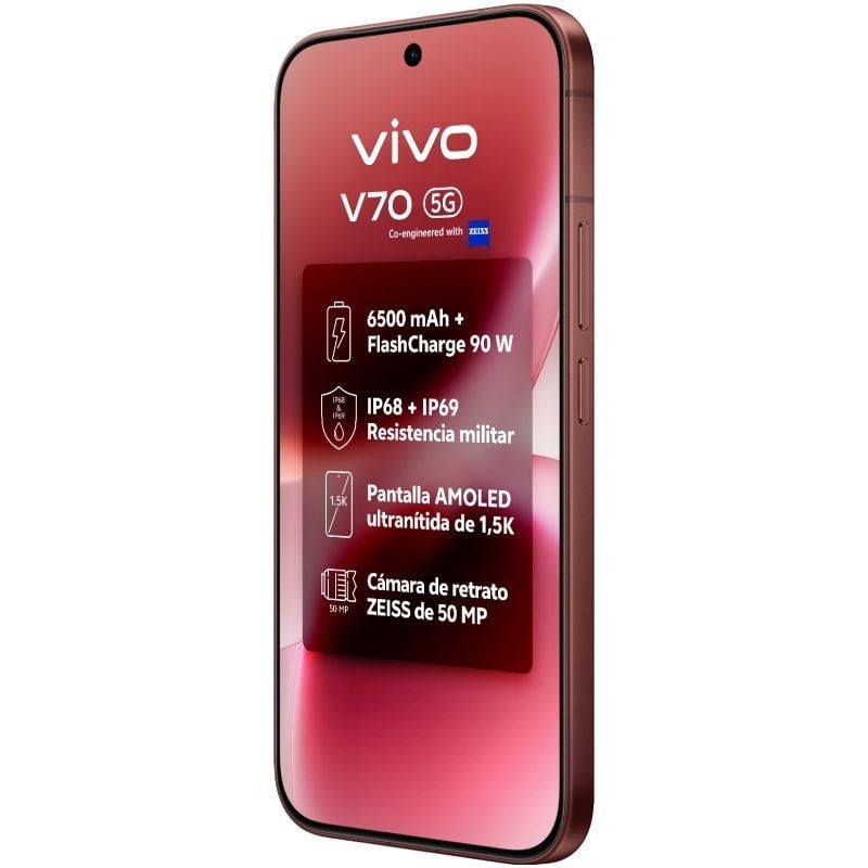 Smartphone Vivo V70 8GB/ 512GB/ 6.59"/ 5G/ Marrón