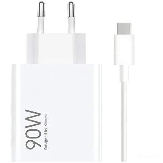 Cargador de Pared GaN Xiaomi 90W HyperCharge Combo (Type-A)/ 1xUSB + Cable USB Tipo-C/ 90W